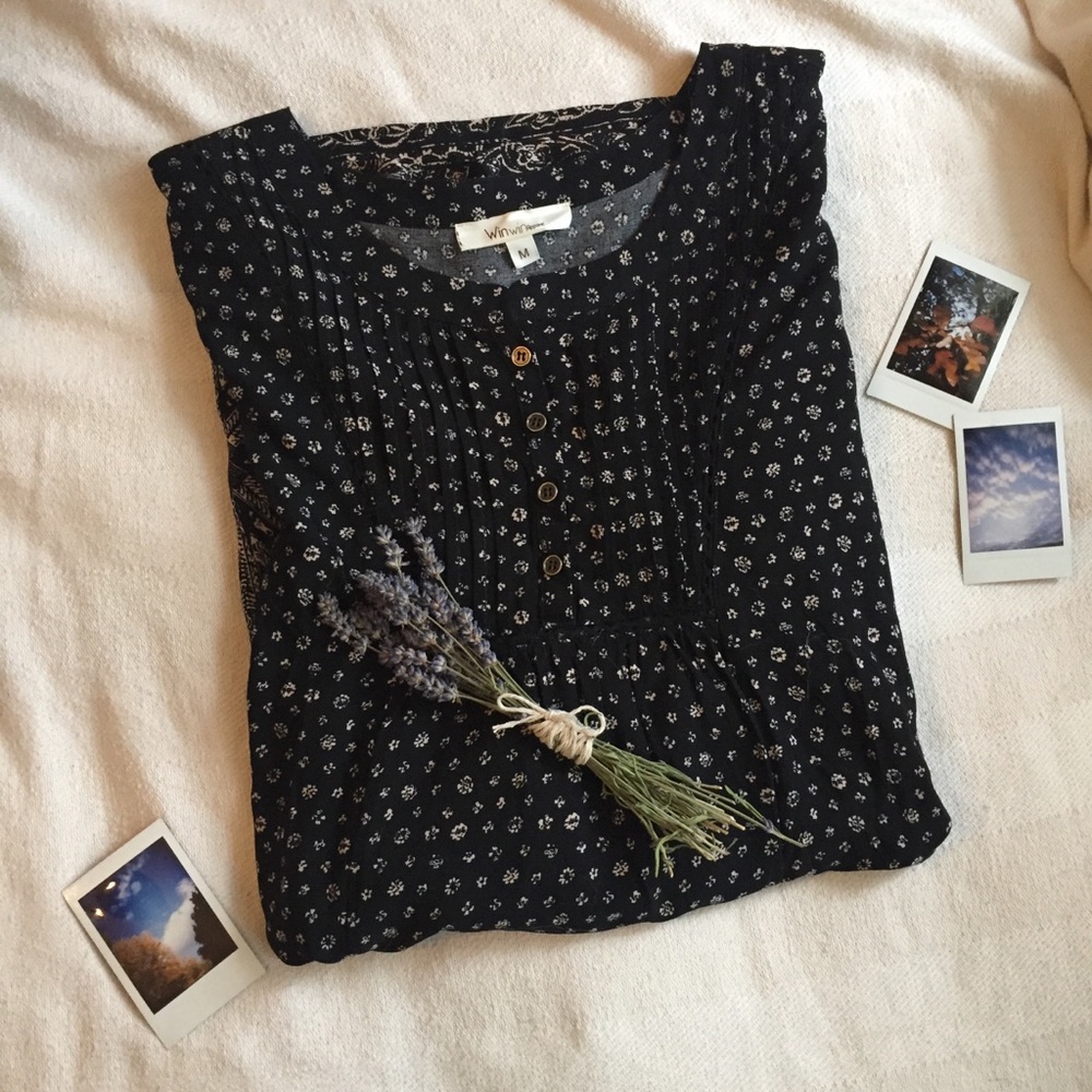 Black Floral Abstract Tunic/Dress